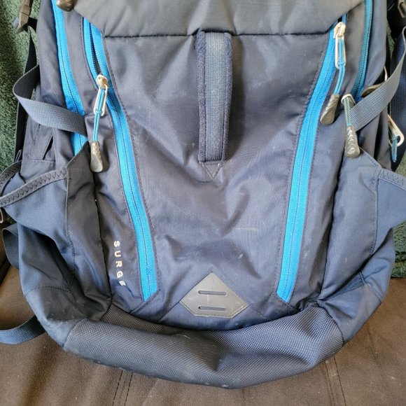 The North Face Backpack Surge Flexvent Dark Blue Hiking Laptop School Camping - Picture 6 of 10